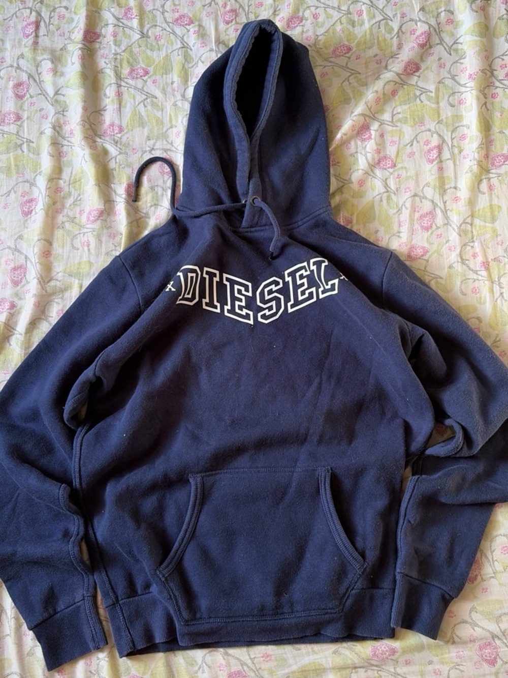 Diesel Navy Crewneck Logo Hoodie